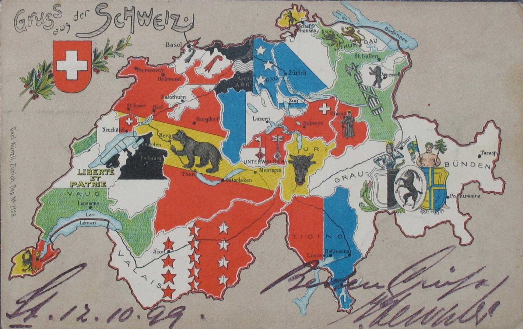 Postkarte Schweiz 1899