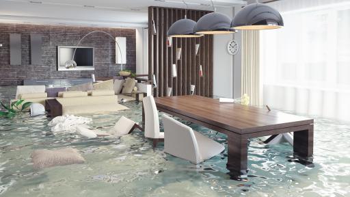 überschwemmtes Zimmer Überschwemmung